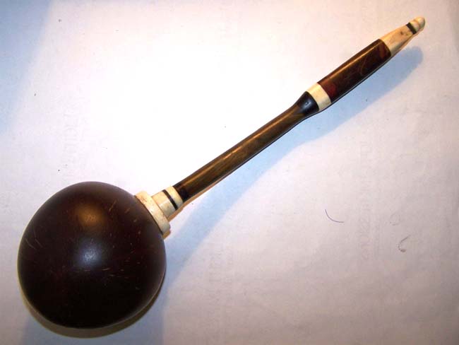 A Fine 19th century Sailor-Made Coconut Dipper with Whale Ivory Mounts circa 1850